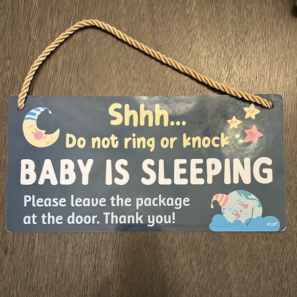 Baby is Sleeping Door Sign - Picture 1 of 1